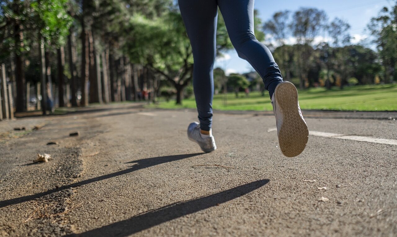 running, woman, race